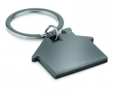 Logotrade promotional gift image of: House shape plastic key ring Rezekne