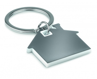 Logotrade promotional merchandise image of: House shape plastic key ring Rezekne
