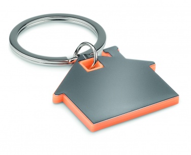 Logotrade promotional merchandise picture of: House shape plastic key ring Rezekne