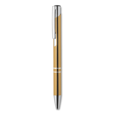 Logo trade promotional item photo of: Push button aluminium pen BERN