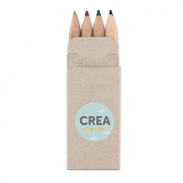Logo trade promotional item photo of: 4 mini coloured pencils