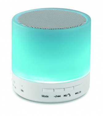 Logo trade promotional item photo of: Round wireless speaker LED