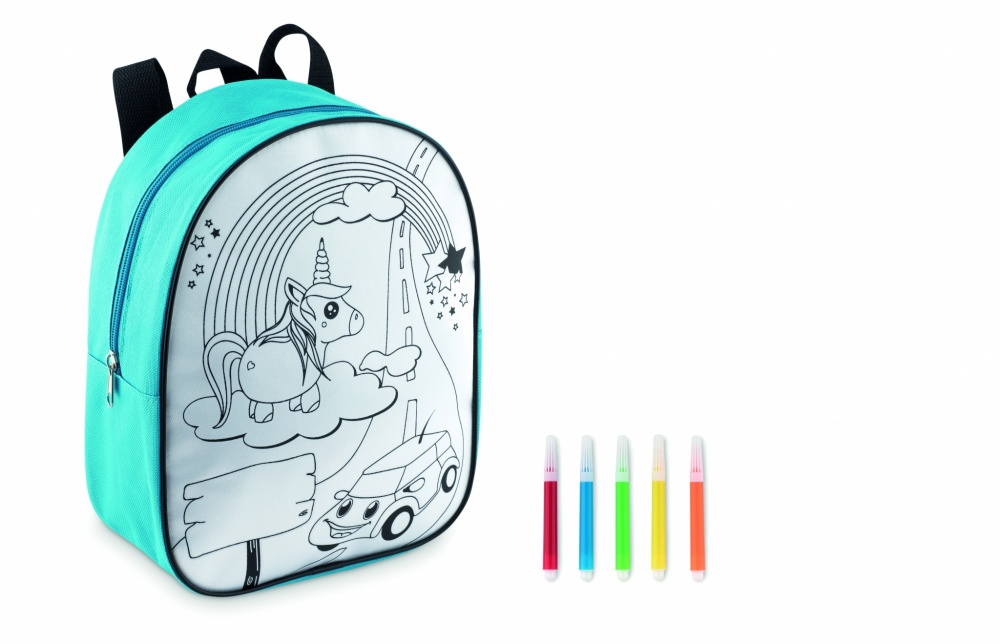 Logo trade promotional merchandise image of: Backpack with 5 markers