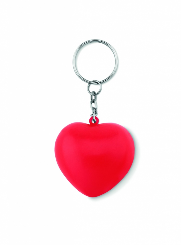 Logo trade promotional merchandise picture of: Key ring with PU heart Ogre