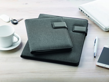 Logo trade advertising product photo of: A4 folder with power bank