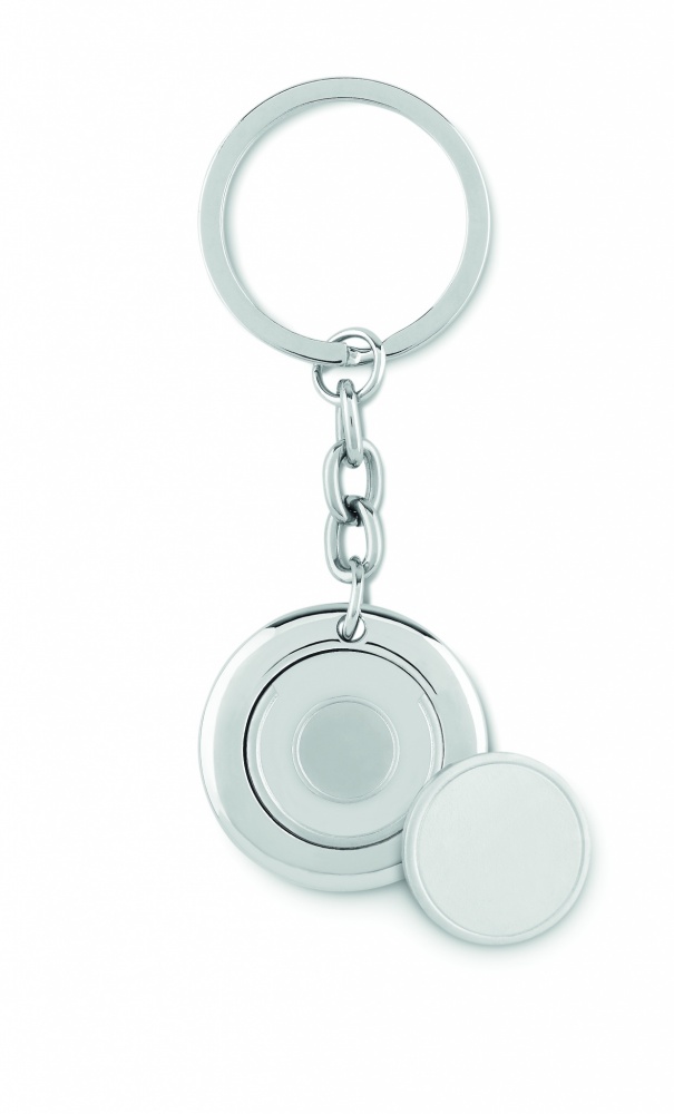 Logo trade promotional gift photo of: Key ring with token Cēsis