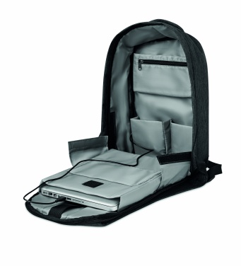 Logo trade promotional gifts image of: 2 tone backpack incl USB plug