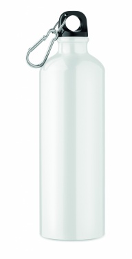 Logotrade promotional merchandise image of: Single-walled 750 ml aluminum bottle with a carabiner and customizable printing