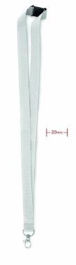 Logotrade promotional giveaway image of: Lanyard with metal hook 20 mm