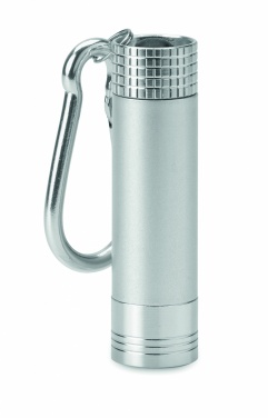 Logo trade promotional giveaway photo of: Aluminium/ABS LED key ring Aizkraukle