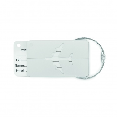 Logo trade promotional merchandise image of: Aluminium luggage tag