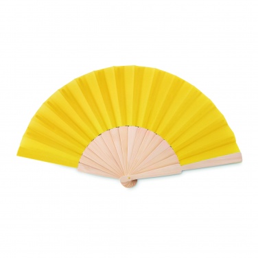 Logo trade corporate gifts image of: Manual hand fan wood