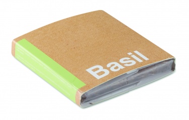 Logo trade promotional giveaways picture of: Compost with seeds "BASIL"
