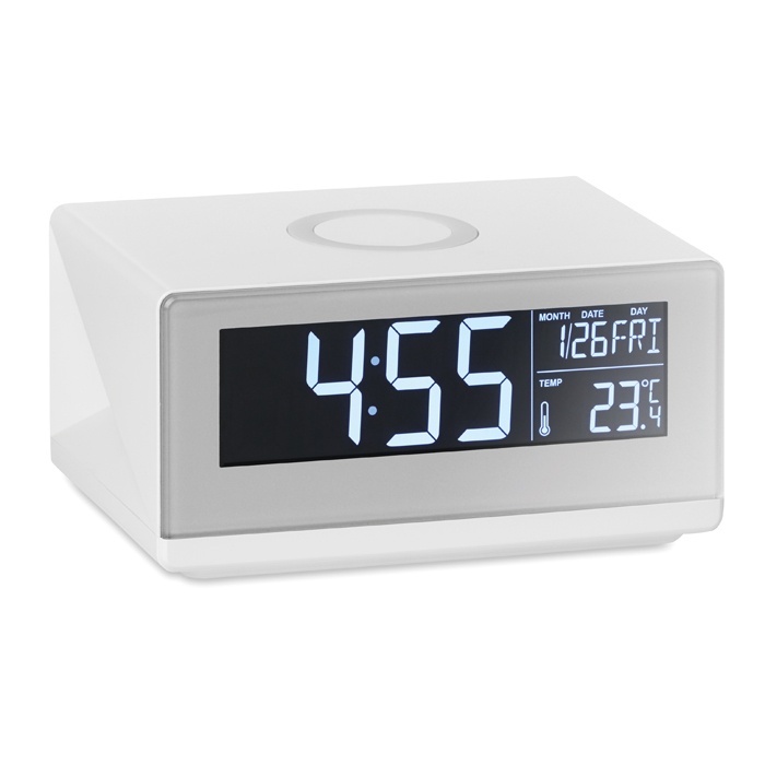 Logotrade promotional items photo of: LED clock & wireless charger5W