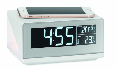 Logotrade promotional gift picture of: LED clock & wireless charger5W