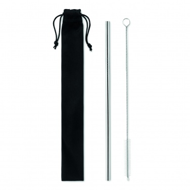 Logo trade promotional product photo of: SS straw and brush in pouch