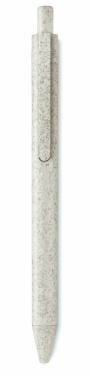 Logo trade corporate gifts image of: Wheat Straw/ABS push type pen