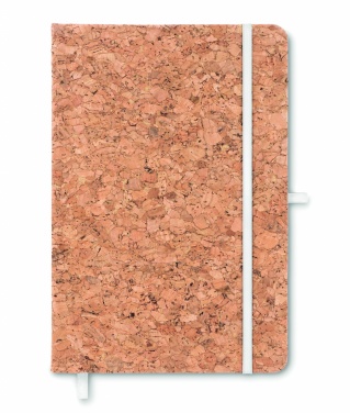 Logo trade promotional gifts image of: A5 cork notebook 96 lined
