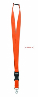 Logo trade promotional merchandise image of: Lanyard with metal hook 25mm