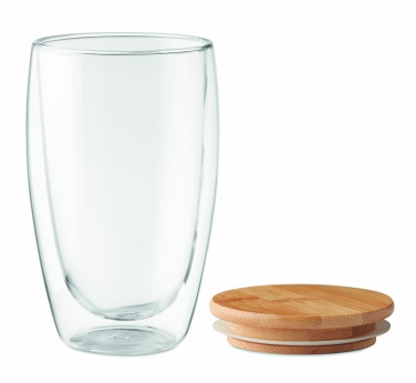Logo trade promotional merchandise image of: Double wall  glass 450 ml Frankfurt