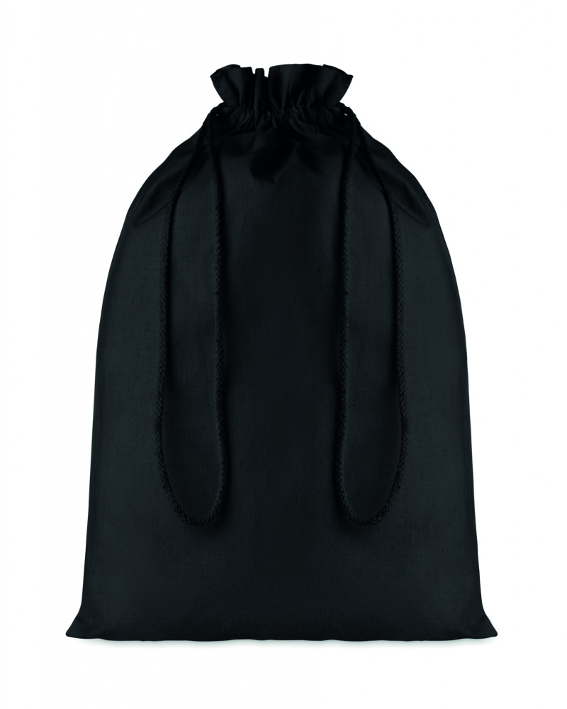 Logotrade corporate gift image of: Large Cotton draw cord bag black