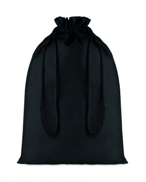 Logotrade promotional product picture of: Large Cotton draw cord bag black