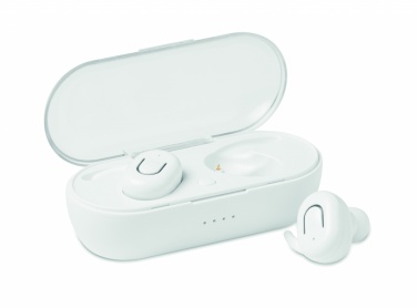 Logo trade promotional gift photo of: TWS earbuds with charging box