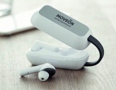 Logo trade promotional merchandise picture of: TWS wireless charging earbuds