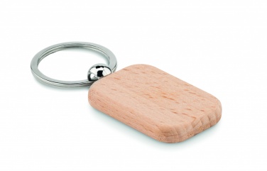 Logotrade promotional merchandise image of: Rectangular wooden key ring Bauska