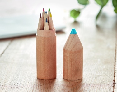 Logo trade business gifts image of: 6 pencils in wooden box