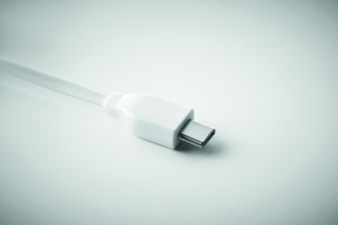 Logo trade promotional giveaways image of: Bamboo 3-in-1 cable
