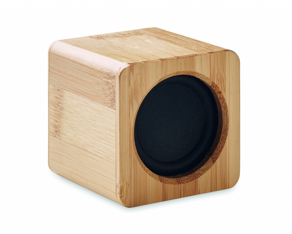 Logo trade advertising products picture of: Bamboo wireless speaker