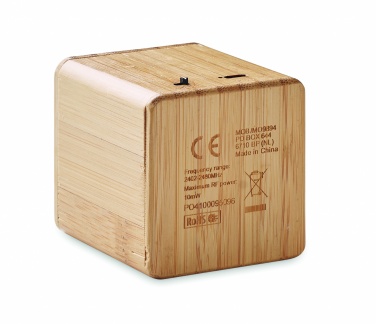 Logotrade promotional gift image of: Bamboo wireless speaker