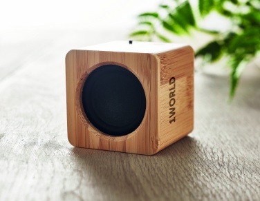 Logotrade promotional gift image of: Bamboo wireless speaker