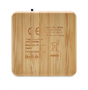 Logo trade promotional giveaway photo of: Bamboo wireless speaker