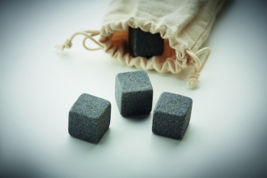 Logotrade promotional product picture of: 4 stone ice cubes in  pouch