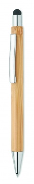 Logo trade corporate gifts image of: Bamboo ballpoint pen with blue ink