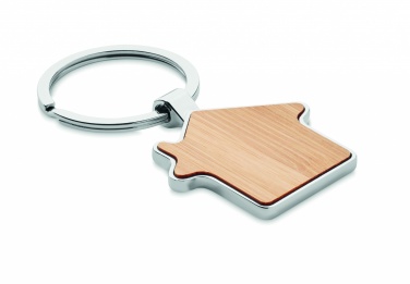 Logotrade business gifts photo of: House key ring metal bamboo NORDIC