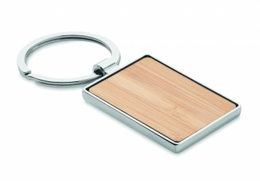 Logotrade corporate gift image of: Rectangular key ring bamboo WEST