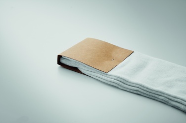 Logo trade promotional merchandise picture of: Pair of socks in gift box L