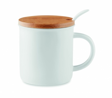 Logotrade advertising product picture of: Porcelain mug with spoon