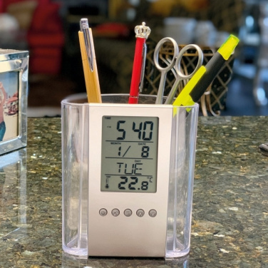 Logo trade promotional product photo of: Acrylic desk pen holder MADRID