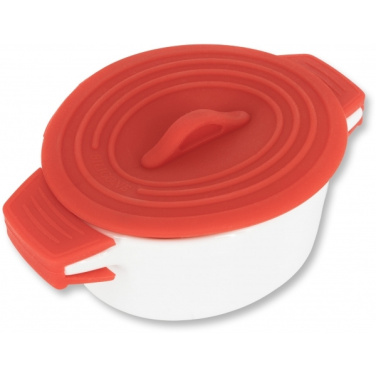 Logo trade promotional items image of: Porcelain pot with silicone lid DELHI