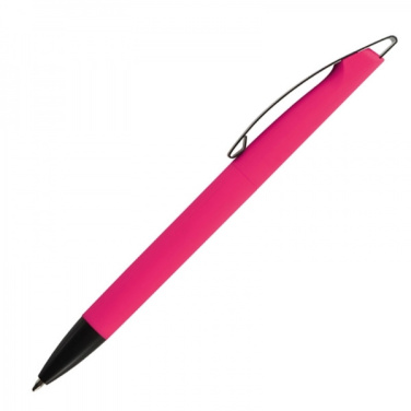 Logo trade advertising product photo of: Metal ballpen soft touch BRESCIA