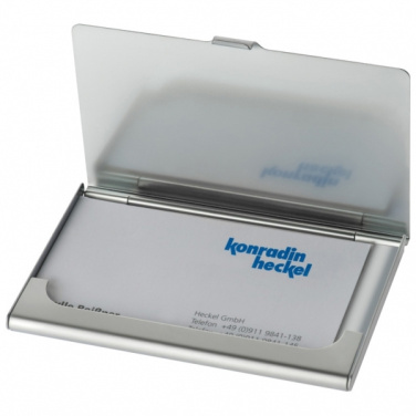 Logotrade promotional product picture of: Metal business card holder CORNWALL