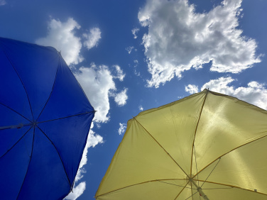 Logo trade promotional giveaways image of: Beach umbrella FORT LAUDERDALE