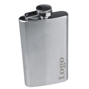 Logo trade business gifts image of: Stainless steel hip flask FRESNO 104 ml