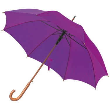 Logo trade advertising products picture of: Wooden automatic umbrella NANCY