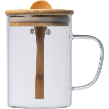 Logo trade promotional gifts image of: Glass mug JACKSON 420 ml