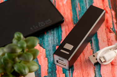 Logotrade promotional gift image of: Metal power bank PORT HOPE 2200mAh